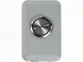 Магнитный беспроводной внешний аккумулятор MagnetIQ, 5000 mah, 10 W, серый Cool gray 7C №16