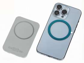 Магнитный беспроводной внешний аккумулятор MagnetIQ, 5000 mah, 10 W, серый Cool gray 7C №15