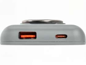 Магнитный беспроводной внешний аккумулятор MagnetIQ, 5000 mah, 10 W, серый Cool gray 7C №7