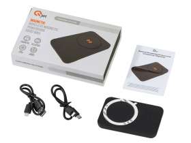 Магнитный беспроводной внешний аккумулятор MagnetIQ, 5000 mah, 10 W, серый Cool gray 7C №19