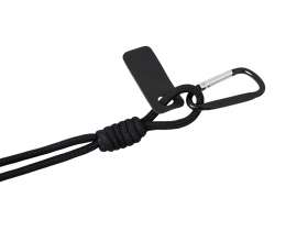 Брелок-веревочка на карабине, черный №2