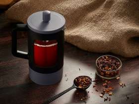 Френч-пресс Double Tone, черный-серый №9