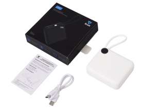 Внешний аккумулятор со встроенным кабелем Liri, QC/PD, 10000 мАч, теплый белый №9