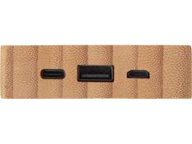 Внешний аккумулятор с подсветкой лого и солнечной панелью Reedia S1, 10000 mAh, бамбук, черный №6