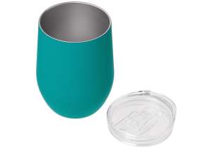 Термокружка Sense Gum, soft-touch, непротекаемая крышка, 370мл, крафтовая упаковка, бирюзовый 320C №2