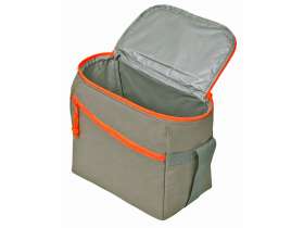 Изотермическая сумка-холодильник Neo Classic c контрастной молнией, серый/оранжевый №4