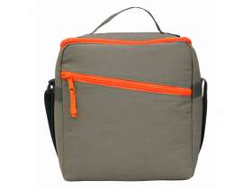 Изотермическая сумка-холодильник Neo Classic c контрастной молнией, серый/оранжевый №7