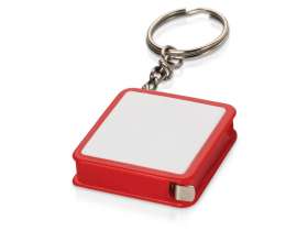 Брелок-рулетка, 1 м., белый/красный №2