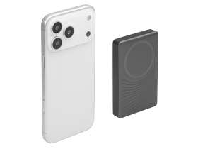 Магнитный беспроводной внешний аккумулятор, QC/PD Сёрф, 10000 мАч, серый №4