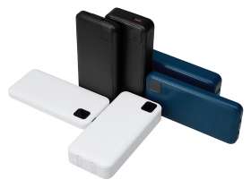 Внешний аккумулятор со встроенными кабелями Фрэйм, 10000мач, черный №8