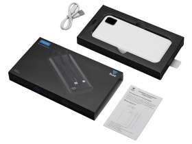 Внешний аккумулятор со встроенными кабелями Фрэйм, 10000мач, белый №7