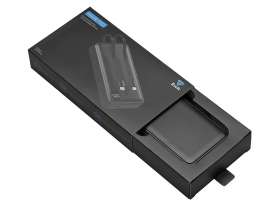 Внешний аккумулятор со встроенными кабелями Фрэйм Про, быстрая зарядка, 20000мач, черный №6