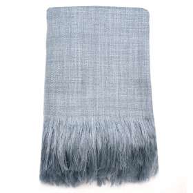 Плед полушерстяной COMFORT, светло-серый  №2