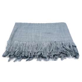 Плед полушерстяной COMFORT, светло-серый  №3