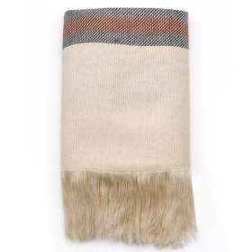 Плед полушерстяной EDITA, бежевый №2