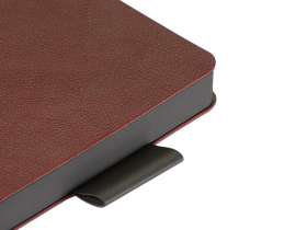 Ежедневник А5 датированный Boston 2026, бордовый с серым обрезом №8