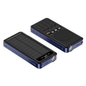 Внешний аккумулятор Xyron с солнечной панелью, 10000 mAh, синий №4
