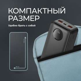 Внешний АКБ NRG Turbo V4 20000 мА-ч, дисплей, черный, Deppa №4
