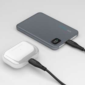 Внешний АКБ NRG MageSafe Alum 5000 мА-ч, 15Вт QI, серый, Deppa №3