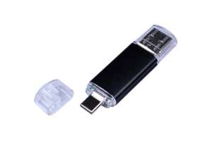 USB-флешка на 32 Гб c двумя дополнительными разъемами MicroUSB и TypeC, черный №4